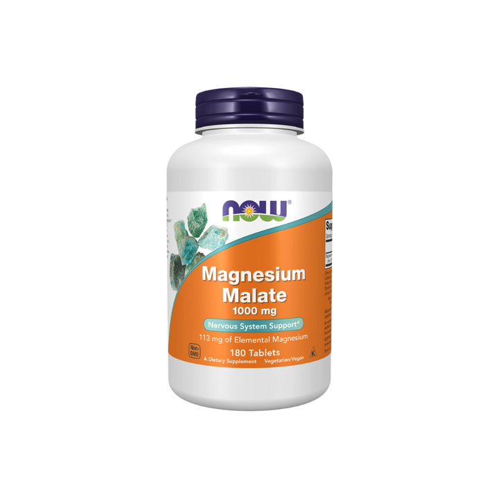NOW Foods Μηλικό Μαγνήσιο 1000 mg – 180 δισκία.