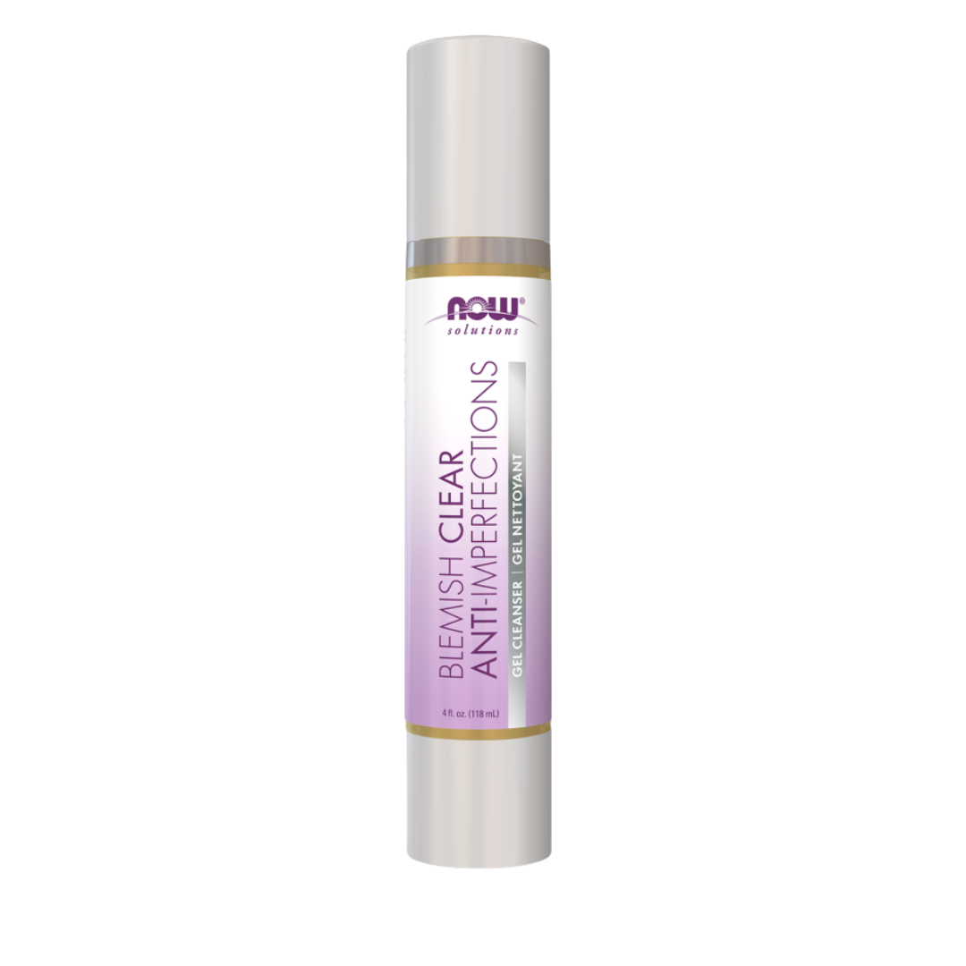 NOW Solutions Blemish Clear Gel Cleanser 4 fl. oz., front of bottle