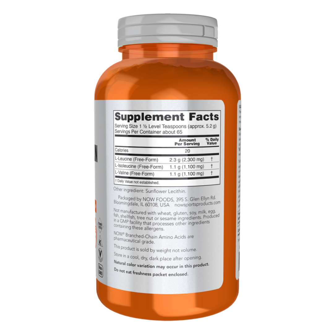 Orange supplement bottle with label on a white background