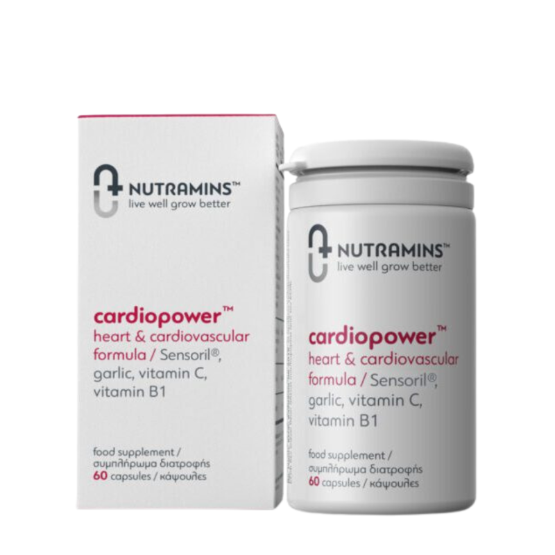 Nutramins Cardiopower packaging on a white background