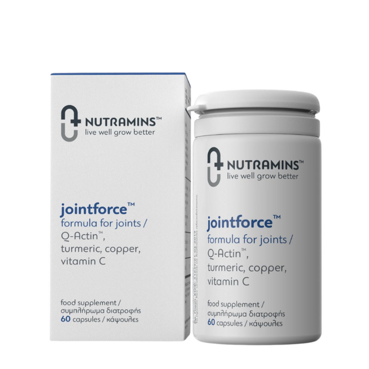 Nutramins jointforce supplement container and packaging on a white background