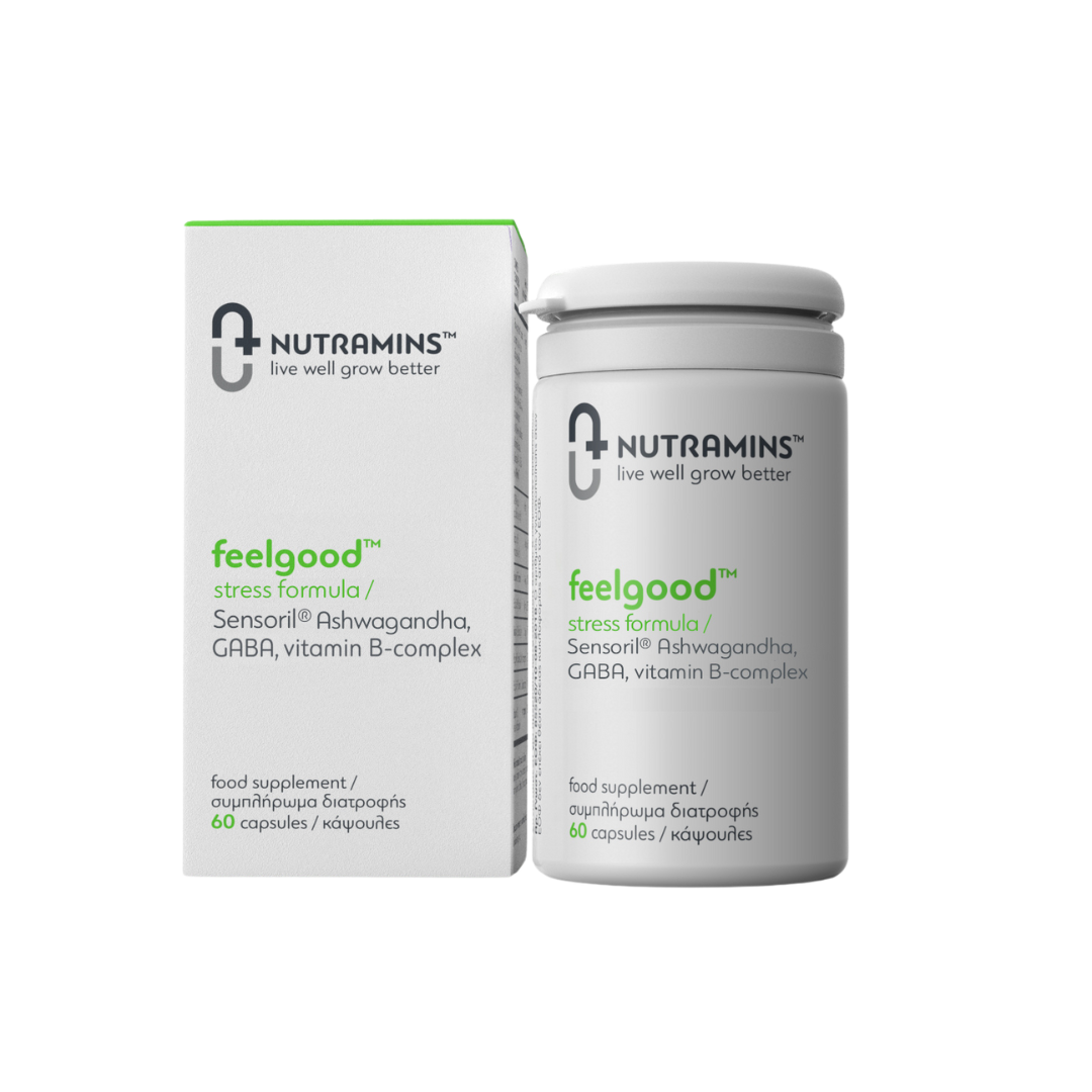 Nutramins Feelgood™ φόρμουλα για το άγχος / Sensoril® Ashwagandha, GABA, βιταμίνη B-complex