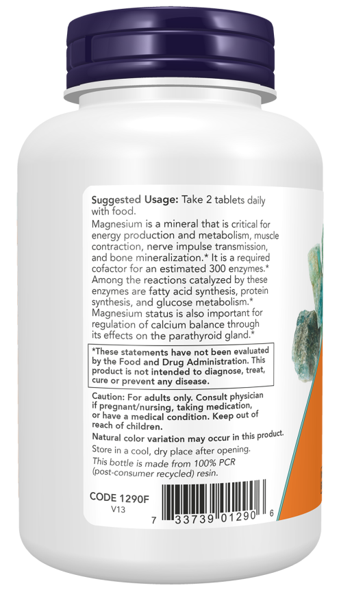 Magnesium Citrate 200 mg Tablets - Now Foods