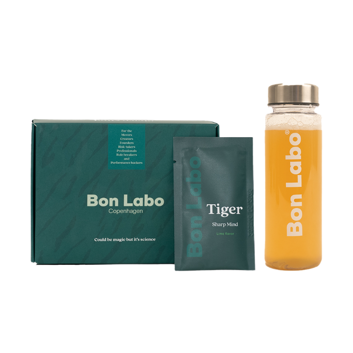 Tiger Sharp Mind – Natural brain health drink with lime flavor, designed to support focus, energy, and mental clarity.