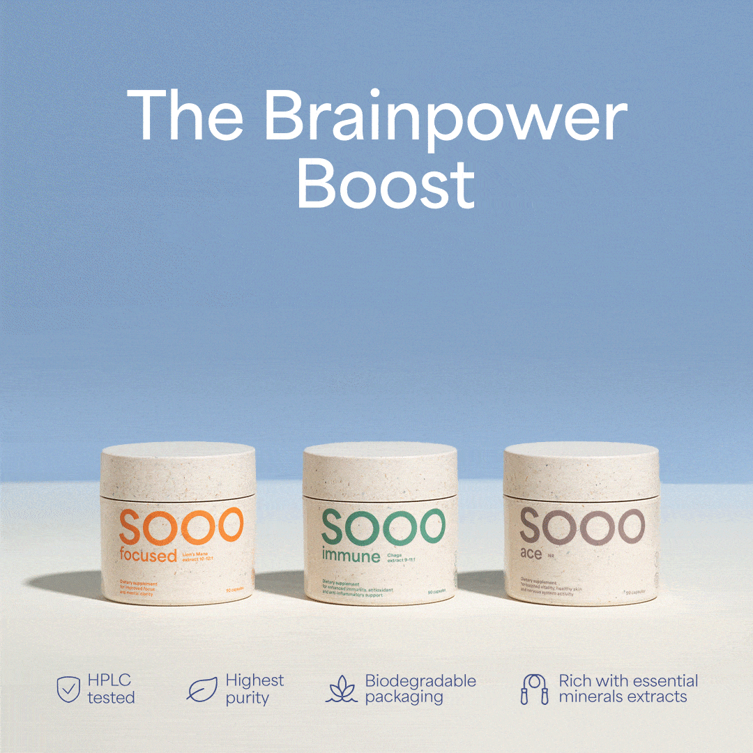 Sooo.me™ - Performance bundle: Lion's mane + Chaga + NR