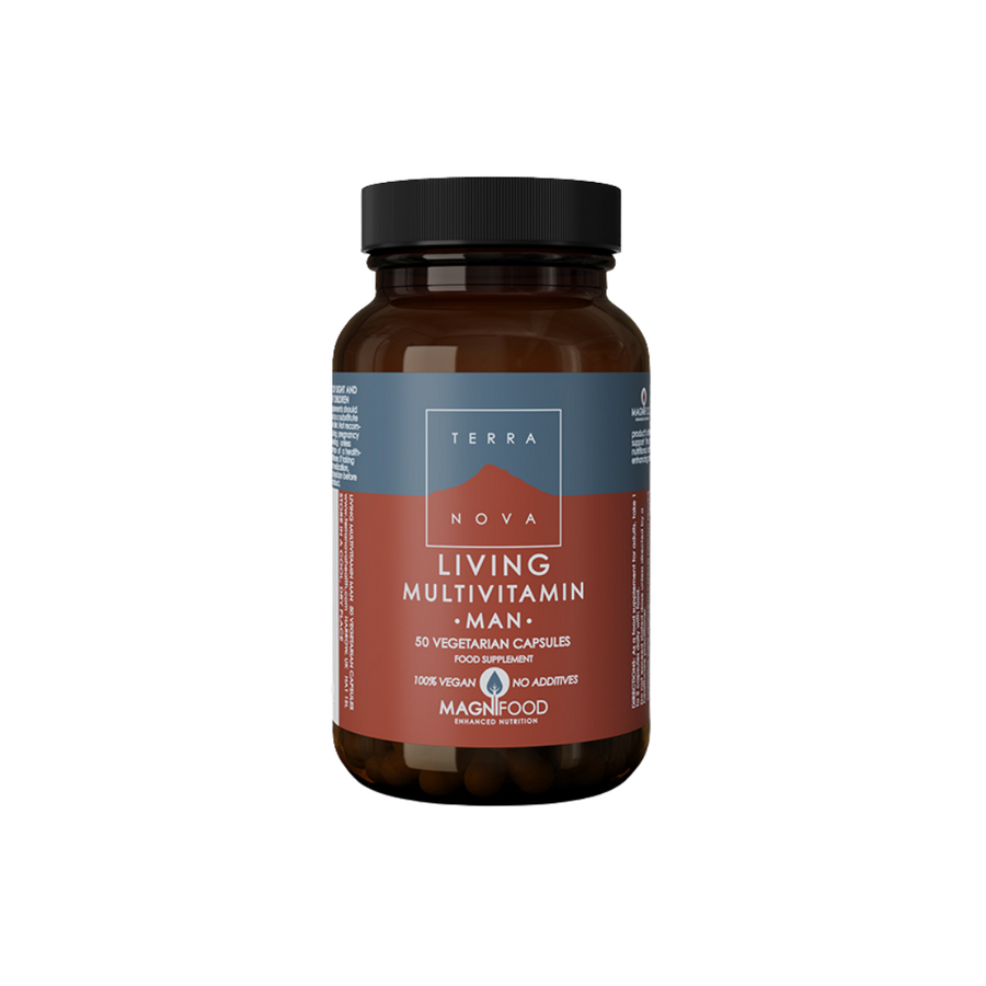 Terra Nova Living Multivitamin Man bottle on a white background