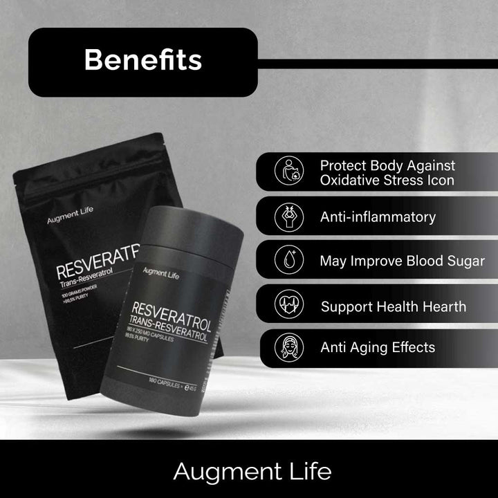 Trans-Resveratrol Powder nutritional and usage information – antioxidant and cellular health support